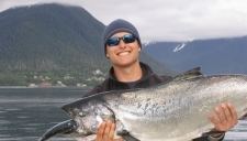 Sometimes a King Salmon is large enough to eat a Silver Salmon