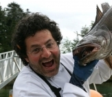 Visiting Chef Eddie Matney shows off the fresh ling cod that will be served for dinner