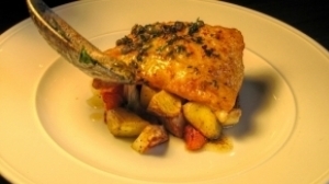 Crispy Rockfish with Caramelized Vegetables