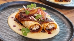 Rockfish Mole Taquitos