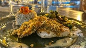 Macadamia Nut-Crusted Halibut