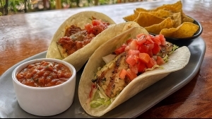 Grilled Halibut Fish Tacos with Fresh Pico de Gallo